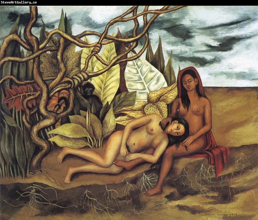Frida Kahlo Earth Herself or Two Nudes in a Jungle